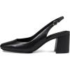 imageAnne Klein Womens Faux Leather Square Toe Slingback HeelsBlack
