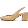 imageAnne Klein Womens Faux Leather Square Toe Slingback HeelsNatural Raffia