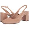 imageAnne Klein Womens Faux Leather Square Toe Slingback HeelsNude