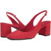 imageAnne Klein Womens Faux Leather Square Toe Slingback HeelsRed