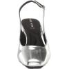 imageAnne Klein Womens Faux Leather Square Toe Slingback HeelsSilver