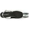 imageAnne Klein Womens Faux Leather Square Toe Slingback HeelsSilver