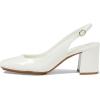 imageAnne Klein Womens Faux Leather Square Toe Slingback HeelsWhite