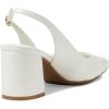 imageAnne Klein Womens Faux Leather Square Toe Slingback HeelsWhite