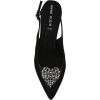 imageAnne Klein Womens Inviting Embellished Faux Suede Slingback HeelsBlack Suede