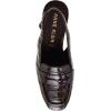 imageAnne Klein Womens Mona Textured Patent Loafer HeelsBrown Croc