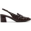 imageAnne Klein Womens Mona Textured Patent Loafer HeelsBrown Croc