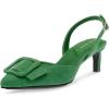 imageAnne Klein Womens IVA Faux Suede Slingback PumpsGreen