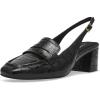 imageAnne Klein Womens Mona Textured Patent Loafer HeelsBlack Croc
