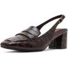 imageAnne Klein Womens Mona Textured Patent Loafer HeelsBrown Croc