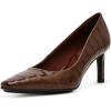 imageAnne Klein Womens Ruthie Textured Patent PumpsBrown Croc