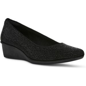 imageAnne Klein Womens Embellished Wedge HeelsBlack Crystal
