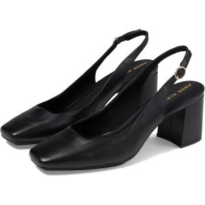 imageAnne Klein Womens Faux Leather Square Toe Slingback HeelsBlack