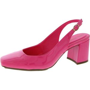 imageAnne Klein Womens Faux Leather Square Toe Slingback HeelsFuschia