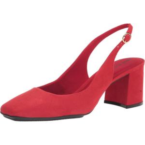 imageAnne Klein Womens Faux Leather Square Toe Slingback HeelsRed