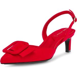 imageAnne Klein Womens IVA Faux Suede Slingback PumpsRed