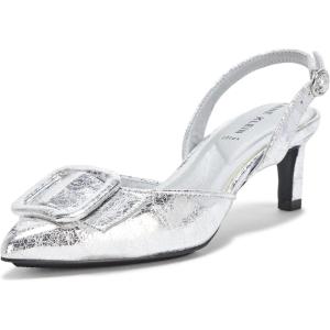 imageAnne Klein Womens IVA Faux Suede Slingback PumpsSilver