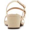 imageAnne Klein Womens Block Heel Sandal MackenzieNatural Raffia