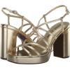 imageAnne Klein Womens Faux Leather Square Toe Block HeelPlatinum