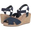 imageAnne Klein Womens KELLIS Ankle Strap Open Toe Wedge SandalsNavy