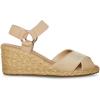 imageAnne Klein Womens KELLIS Ankle Strap Open Toe Wedge SandalsPlatinum