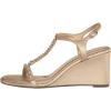imageAnne Klein Womens SLOAN Ankle strap Sophisticated Wedge SandalsPlatinum