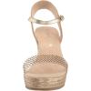 imageAnne Klein Womens Wella Rhinestone Ankle Strap Platform SandalsLight Gold