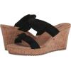 imageAnne Klein Womens Whisper KnotFront Faux Leather Wedge SandalsBlack