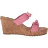 imageAnne Klein Womens Whisper KnotFront Faux Leather Wedge SandalsPink