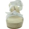 imageAnne Klein Womens Whisper KnotFront Faux Leather Wedge SandalsWhite
