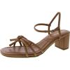 imageAnne Klein Womens Keilly Faux Leather Ankle Strap Block HeelTan