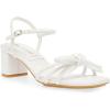 imageAnne Klein Womens Keilly Faux Leather Ankle Strap Block HeelWhite