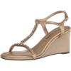 imageAnne Klein Womens SLOAN Ankle strap Sophisticated Wedge SandalsPlatinum