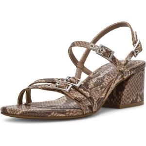 imageAnne Klein Womens Block Heel Sandal MackenzieSnake Taupe
