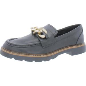 imageAnne Klein Womens Edie Padded Insole Slip On LoafersBlack Leather