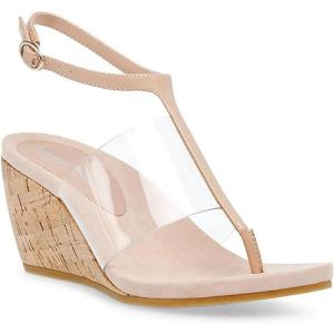 imageAnne Klein Womens Ikari Patent Thong Wedge SandalsClear Natural