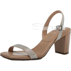 imageAnne Klein Womens Jiselle Heeled SandalClear CrystalNude