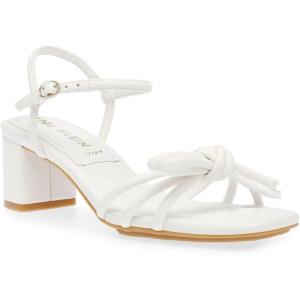 imageAnne Klein Womens Keilly Faux Leather Ankle Strap Block HeelWhite