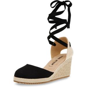 imageAnne Klein Womens Open Heel Round Toe Wedge HeelsBlack