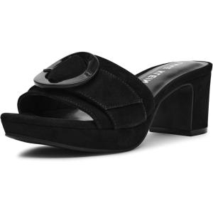 imageAnne Klein Womens Pepper Heeled SandalBlack Suede