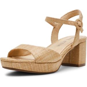 imageAnne Klein Womens Piper Heeled SandalNatural Raffia