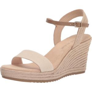 imageAnne Klein Womens Wella Rhinestone Ankle Strap Platform SandalsCream