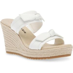 imageAnne Klein Womens Wiona Slip On Platforms Wedge SandalsWhite