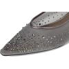 imageAnne Klein Womens Carlislec Ballet FlatGunmetal Crystal