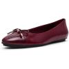 imageAnne Klein Womens LUCI Faux Leather Slip On Flat ShoesBordeaux
