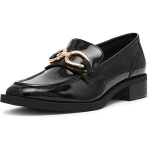 imageAnne Klein Womens Korrie Buckle LoafersBlack Patent