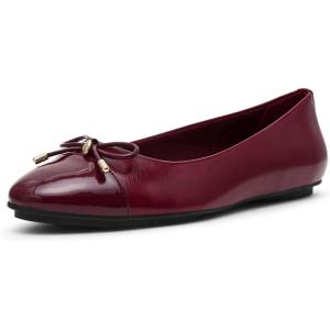 imageAnne Klein Womens LUCI Faux Leather Slip On Flat ShoesBordeaux