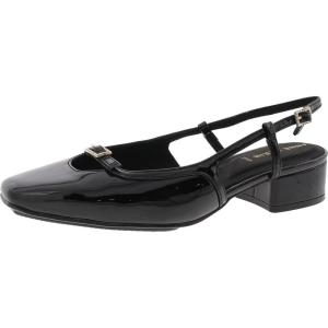 imageAnne Klein Womens Natalie Buckle Slingback HeelsBlack Patent