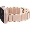 imageAnne Klein Silicone Fashion Bracelet for Apple Watch Secure Adjustable Apple Watch Replacement Band Fits Most WristsBlush PinkRose Gold