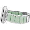 imageAnne Klein Silicone Fashion Bracelet for Apple Watch Secure Adjustable Apple Watch Replacement Band Fits Most WristsMint GreenSilver